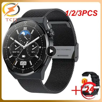 1/2 / 3ШТ Новые часы GT3 Smart Watch Men с NFC водонепроницаемым спортивным фитнес-трекером Call Smartwatch Man для Android