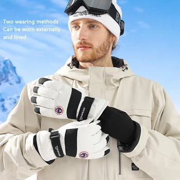 1 пара спортивных перчаток, теплые зимние ветрозащитные перчатки с сенсорным экраном на все пальцы, водонепроницаемые Защитные перчатки для скалолазания и верховой езды Для мужчин и женщин