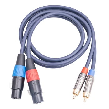1 ШТ Двойной кабель XLR-RCA, 2 разъема XLR-2 разъема RCA, Аудиокабель Hifi 3,3 Фута