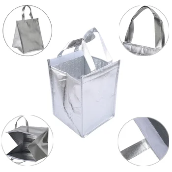 1 шт. сумки для хранения льда из алюминиевой фольги, изолированная пляжная термосумка для еды, прочные уличные коробки, складная сумка-холодильник, сумка для ланча и пикника.