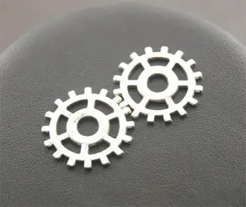 10шт серебряного цвета Круглые филигранные подвески-шестеренки 25 мм для изготовления ювелирных изделий ручной работы A70