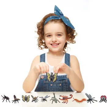 12 ШТ., реквизит для Хэллоуина, имитация насекомых, трюки, модель сороконожки, поддельные игрушки для насекомых, подарки для детей