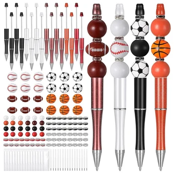 16 Комплектов пластиковых шариковых ручек с бисером, шариковые ручки, шариковая ручка, набор для изготовления ручек из бисера своими руками, подарки для детей, школьников, офиса