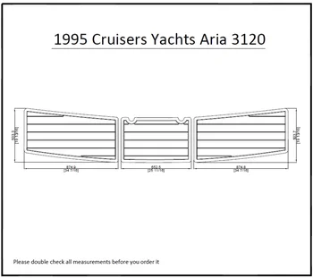 1995 Крейсерские Яхты Aria 3120 Платформа Для плавания Pad Лодка EVA Пенопласт Тиковый Коврик Для пола С Подкладкой Из Самоклеящегося материала SeaDek Gaterstep Style