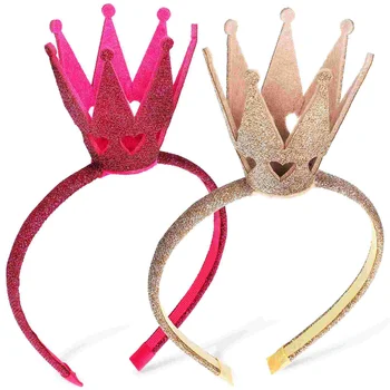 2 предмета, повязка на голову с блестящей сливовой звездой для девочек, корона, украшающая тканевый праздничный головной убор для девочек, костюм