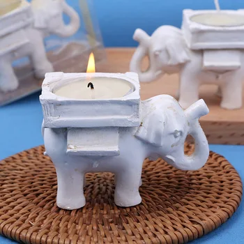 200 шт Свадебных сувениров Керамический Подсвечник Lucky Elephant Чайный подсвечник LIN2464
