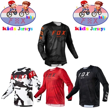 2023 Детская Велосипедная Быстросохнущая Майка для Мотокросса Downhil Mountain Bike DH Shirt MX Мотоциклетная Одежда Ropa для Мальчиков MTB Футболки