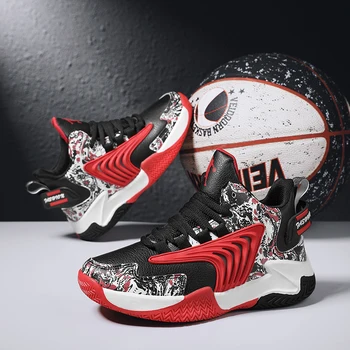 2023 Осенняя Детская Баскетбольная обувь Новая Детская Спортивная обувь Уличные Противоскользящие Кроссовки Для Бега Баскетбольная обувь Для мальчиков