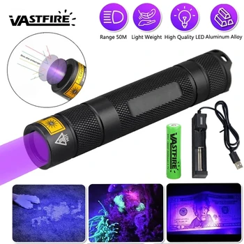 365nm LED UV Pen Light Фиолетовый Фонарик Blacklight Ультрафиолетовый Невидимый Факел Детектор Для Домашних Животных Собака Кошка Пятна Мочи Скорпион