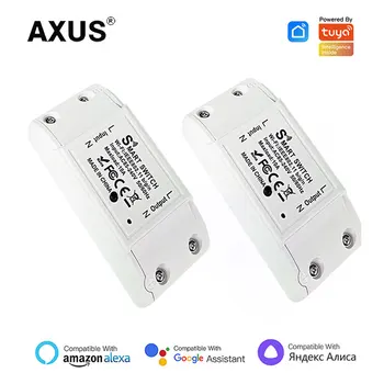 AXUS WIFI Switch Модуль реле автоматизации умного дома Tuya Alexa Timing Light Switch Приложение Smartlife Беспроводное реле дистанционного управления