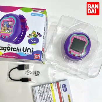 Bandai Оригинальные Часы С Сенсорным Экраном TAMAGOTCHI Uni Розового Цвета Электронный Игровой Автомат для Домашних Животных Аниме Фигурки Игрушки для Детей