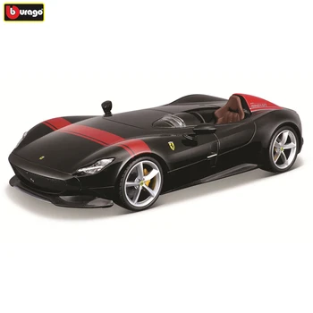 Bburago Новый Ferrari Monza SP1 в масштабе 1:24 Из Черного сплава, Роскошный Автомобиль, Отлитый Под давлением, Модель Автомобиля, Коллекция Игрушек, Подарок