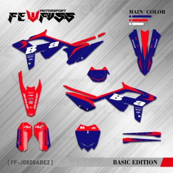 FEWFUSS Для бета-версии RR 2020 2021 2022 125 200 250 300 350 390 430 480 Графические наклейки на фоне мотоцикла с пользовательским номером