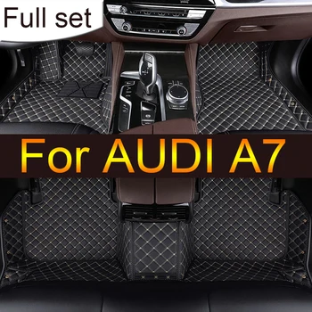 Автомобильные коврики для AUDI A7 2012 2013 2014 2015 2016 2017 2018 Пользовательские автоматические Накладки для ног автомобильный ковер