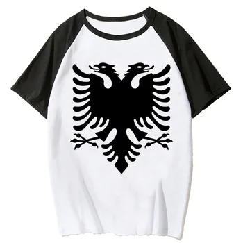Албания футболка женская harajuku manga летняя футболка графическая одежда для девочек