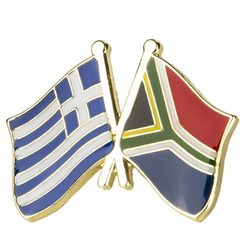 Булавка для лацкана флага дружбы Греции и Южной Африки Значок Флага дружбы Значок флага