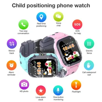 Детские Умные Часы GPS WIFI Видеозвонок SOS IP67 Водонепроницаемые Детские Умные Часы с Подсветкой Монитор Камеры Отслеживание Местоположения Браслеты