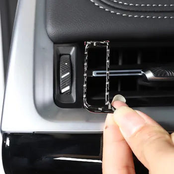 Для BMW X1 U10 U11 2023-2024 Наклейка для украшения рамки бокового воздуховыпуска автомобиля Аксессуары для интерьера из мягкого углеродного волокна