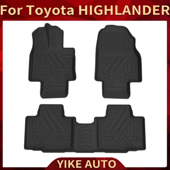 Для Toyota HIGHLANDER XU70 2020-2023 5 Мест Авто Автомобильные Коврики Для Пола Всепогодные Коврики Для Ног Из TPE Без Запаха, Аксессуары Для Лотков