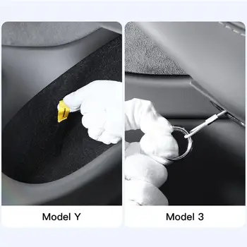 Для модели 3 Модель Y 2021-2022 Механический выключатель задней двери, аварийная ручка, Обновление кнопки заднего механического переключателя