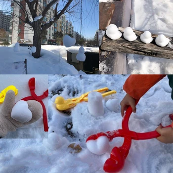 Зажим для снежков, чтобы поиграть со снегом на улице, зажим для снежков, артефакт, Пластиковая форма, игрушка, инструмент для улицы