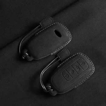 Кожаный Чехол Для Ключей Автомобиля Chery Tiggo 8 Pro Tiggo 8plus New 5 Plus 7 Pro с 4 Кнопками Бесключевого Доступа Smart Key Protector Shell