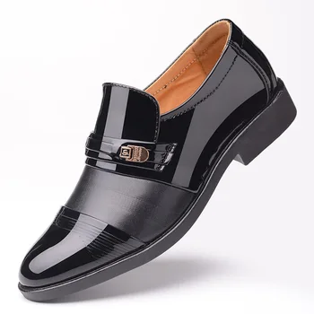 Коричневые Модельные Лоферы, Мужские Свадебные Туфли, Роскошная Деловая Обувь, Мужские Черные Вечерние Туфли для Мужчин, Свадебные Chaussures Oxford Homme Cuir