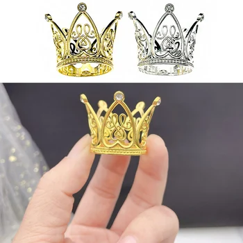 Мини-корона Принцессы с украшением в виде кристаллов и жемчуга, детские украшения для волос на свадьбу, День Рождения, Инструменты для украшения торта