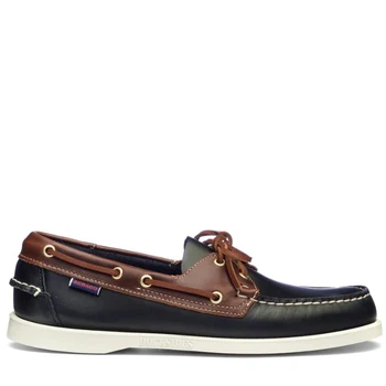 Мужская аутентичная обувь для доков Sebago - кожаные туфли-лодочки премиум-класса на шнуровке с острым носком AC063