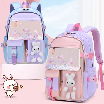 Новый высококачественный школьный рюкзак 1-6 класса, милая красочная школьная сумка для девочек, водонепроницаемый маленький рюкзак для детского сада