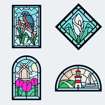 Оконные штампы Windmill Single Lily Kingfisher Land & Sea для резки металла для открыток для скрапбукинга своими руками Crafts 2020