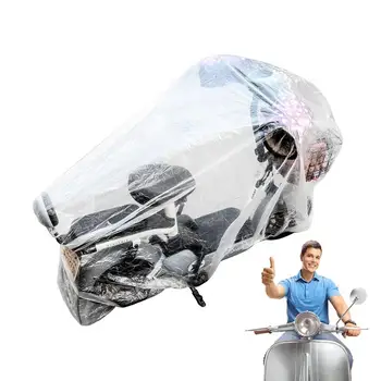Прозрачный чехол для скутера Прозрачный Дождевик для скутера Солнцезащитные чехлы для автомобилей внутри помещений Всесезонные чехлы для мотоциклов Брезент
