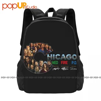 Рюкзак Chicago Med Fire Pd Signatures, винтажная пляжная сумка большой емкости, спортивная сумка, рюкзаки для одежды