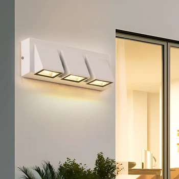 Скандинавский водонепроницаемый настенный светильник LED Multihead Алюминиевое украшение для спальни гостиной кабинета Внутреннее Наружное освещение Светильники