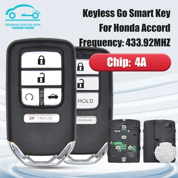 Смарт-Ключ World Car Remote Control Key Подходит Для Honda Accord 2018-2021 FCCID CWTWB1G0090 4A Чип 433,92 МГц Promixity Смарт-карта