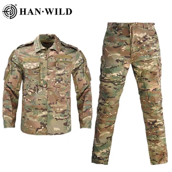 Униформа тактических сил, боевой костюм, армейские военные камуфляжные Брюки, мужская Многокамерная куртка, набор для страйкбола, Походная одежда для охоты.
