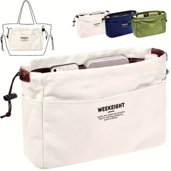 Холщовая сумка-вкладыш, женская Нейлоновая дорожная сумка-вкладыш, косметичка для путешествий, многофункциональные сумки, органайзер, косметичка