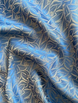Шелковая ткань Жаккард, плотный креп по метру для платьев Чонсам, Шелковистая драпировка в виде колосков, мягкая ткань летнего белого цвета.